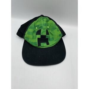 Minecraft Creeper Hat Snapback Flatbrim Youth Size Cap OSFM 2020
